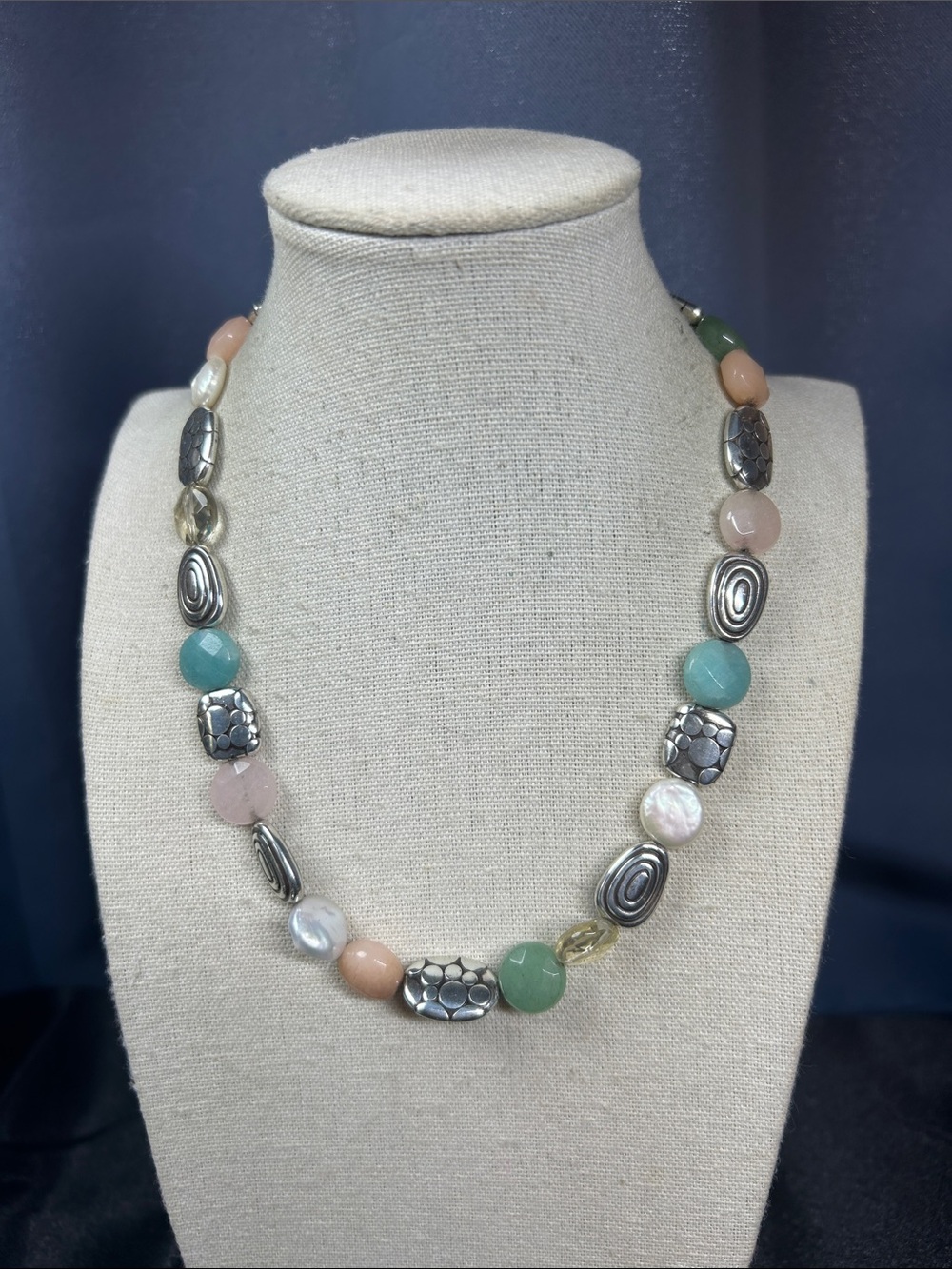 Brighton Gelato Pastel Pebble necklace features multicolor stone beads